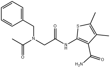 3-Thiophenecarboxamide,2-[[[acetyl(phenylmethyl)amino]acetyl]amino]-4,5-dimethyl-(9CI) 구조식 이미지