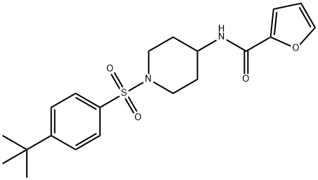 2-Furancarboxamide,N-[1-[[4-(1,1-dimethylethyl)phenyl]sulfonyl]-4-piperidinyl]-(9CI) Structure