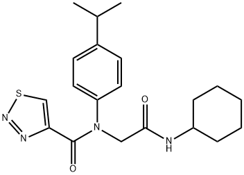 1,2,3-Thiadiazole-4-carboxamide,N-[2-(cyclohexylamino)-2-oxoethyl]-N-[4-(1-methylethyl)phenyl]-(9CI) 구조식 이미지