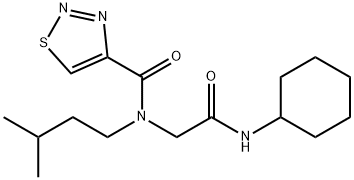 1,2,3-Thiadiazole-4-carboxamide,N-[2-(cyclohexylamino)-2-oxoethyl]-N-(3-methylbutyl)-(9CI) 구조식 이미지