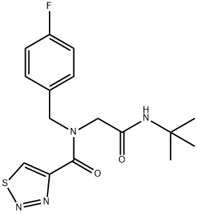 1,2,3-Thiadiazole-4-carboxamide,N-[2-[(1,1-dimethylethyl)amino]-2-oxoethyl]-N-[(4-fluorophenyl)methyl]-(9CI) 구조식 이미지