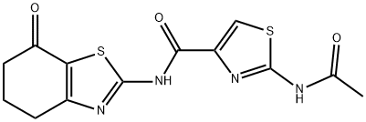 4-Thiazolecarboxamide,2-(acetylamino)-N-(4,5,6,7-tetrahydro-7-oxo-2-benzothiazolyl)-(9CI) 구조식 이미지