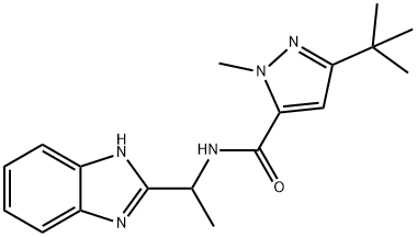 1H-Pyrazole-5-carboxamide,N-[1-(1H-benzimidazol-2-yl)ethyl]-3-(1,1-dimethylethyl)-1-methyl-(9CI) Structure