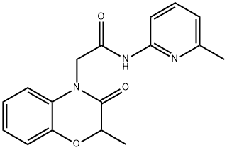 4H-1,4-Benzoxazine-4-acetamide,2,3-dihydro-2-methyl-N-(6-methyl-2-pyridinyl)-3-oxo-(9CI) 구조식 이미지