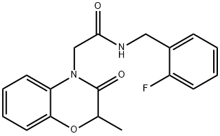 4H-1,4-Benzoxazine-4-acetamide,N-[(2-fluorophenyl)methyl]-2,3-dihydro-2-methyl-3-oxo-(9CI) 구조식 이미지