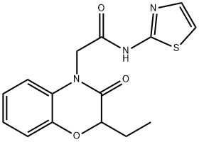 4H-1,4-Benzoxazine-4-acetamide,2-ethyl-2,3-dihydro-3-oxo-N-2-thiazolyl-(9CI) 구조식 이미지