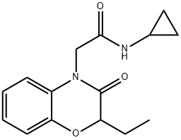 4H-1,4-Benzoxazine-4-acetamide,N-cyclopropyl-2-ethyl-2,3-dihydro-3-oxo-(9CI) 구조식 이미지