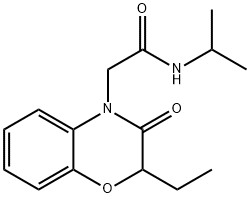 4H-1,4-Benzoxazine-4-acetamide,2-ethyl-2,3-dihydro-N-(1-methylethyl)-3-oxo-(9CI) Structure