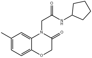 4H-1,4-Benzoxazine-4-acetamide,N-cyclopentyl-2,3-dihydro-6-methyl-3-oxo-(9CI) Structure