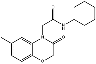 4H-1,4-Benzoxazine-4-acetamide,N-cyclohexyl-2,3-dihydro-6-methyl-3-oxo-(9CI) Structure