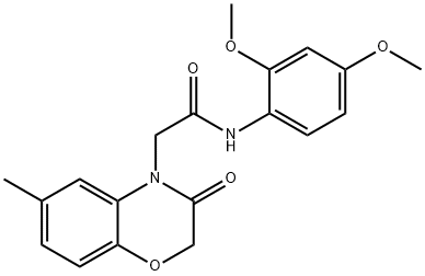 4H-1,4-Benzoxazine-4-acetamide,N-(2,4-dimethoxyphenyl)-2,3-dihydro-6-methyl-3-oxo-(9CI) 구조식 이미지