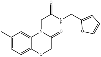 4H-1,4-Benzoxazine-4-acetamide,N-(2-furanylmethyl)-2,3-dihydro-6-methyl-3-oxo-(9CI) 구조식 이미지