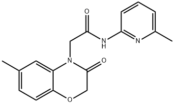 4H-1,4-Benzoxazine-4-acetamide,2,3-dihydro-6-methyl-N-(6-methyl-2-pyridinyl)-3-oxo-(9CI) Structure