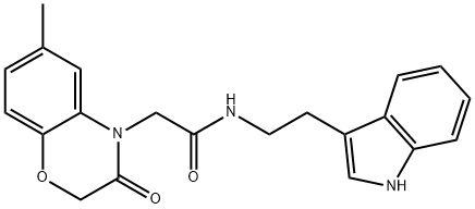 4H-1,4-Benzoxazine-4-acetamide,2,3-dihydro-N-[2-(1H-indol-3-yl)ethyl]-6-methyl-3-oxo-(9CI) 구조식 이미지