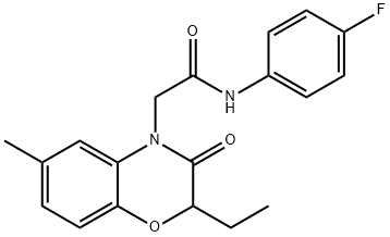 4H-1,4-Benzoxazine-4-acetamide,2-ethyl-N-(4-fluorophenyl)-2,3-dihydro-6-methyl-3-oxo-(9CI) 구조식 이미지