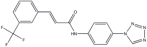 N-[4-(1H-tetraazol-1-yl)phenyl]-3-[3-(trifluoromethyl)phenyl]acrylamide Structure