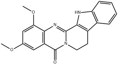 Indolo[2,3:3,4]pyrido[2,1-b]quinazolin-5(7H)-one,  8,13-dihydro-1,3-dimethoxy- 구조식 이미지