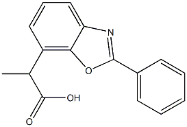 α-메틸-2-페닐-7-벤족사졸아세트산 구조식 이미지