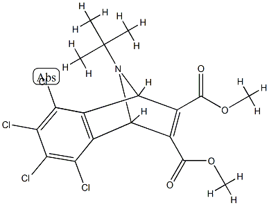 5,6,7,8-테트라클로로-1,4-디하이드로-1,4-에피미노-9-(1,1-디메틸에틸)나프탈렌-2,3-디카르복실산디메틸에스테르 구조식 이미지