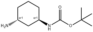 Carbamic acid, [(1R,3R)-3-aminocyclohexyl]-, 1,1-dimethylethyl ester, rel- (9CI) 구조식 이미지