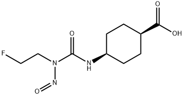 4α-[3-(2-Fluoroethyl)-3-nitrosoureido]-1α-cyclohexanecarboxylic acid Structure