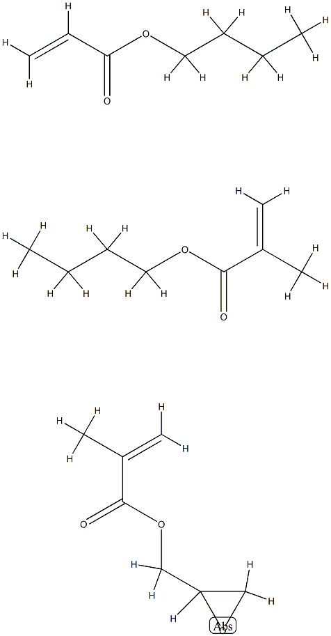 2-Propenoic acid, 2-methyl-, butyl ester, polymer with butyl 2-propenoate and oxiranylmethyl 2-methyl-2-propenoate 구조식 이미지