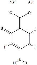 4-아미노-2-아우로티오살리실산나트륨 구조식 이미지