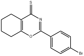 2-(4-bromophenyl)-5,6,7,8-tetrahydro-4H-benzo[e][1,3]oxazine-4-thione Structure