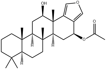 4,4,8-Trimethyl-D-homo-5α-androstano[17,17a-c]furan-12β,16β-diol 16-acetate 구조식 이미지