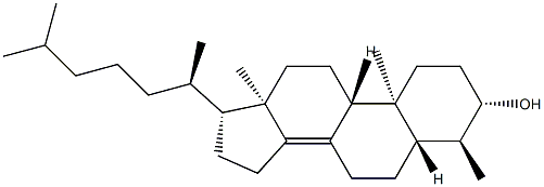 4α-Methyl-5α-cholest-8(14)-en-3β-ol Structure