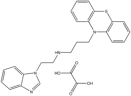 10H-Phenothiazine-10-propanamine, N-2-(1H-benzimidazol-1-yl)ethyl-, ethanedioate (1:1) 구조식 이미지