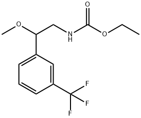 N-(β-Methoxy-m-trifluoromethylphenethyl)carbamic acid ethyl ester 구조식 이미지