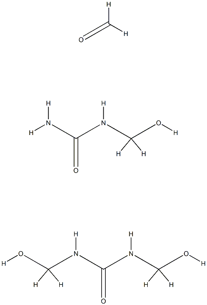 Urea, N,N'-bis(hydroxymethyl)-, polymer with formaldehyde and (hydroxymethyl)urea 구조식 이미지
