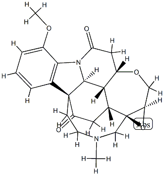 21α,22α-Epoxy-21,22-dihydro-4-methoxy-19-methyl-16,19-secostrychnidine-10,16-dione 구조식 이미지