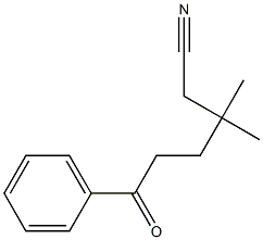 β,β-Dimethyl-ε-oxobenzenehexanenitrile 구조식 이미지