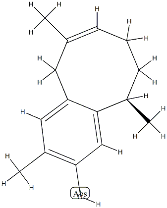 (6Z,10S)-5,8,9,10-Tetrahydro-3,6,10α-trimethylbenzocyclooctene-2-ol 구조식 이미지