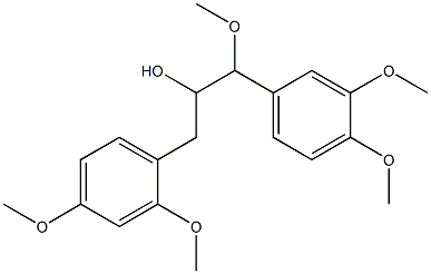 α-[(2,4-디메톡시페닐)메틸]-β,3,4-트리메톡시벤젠에탄올 구조식 이미지