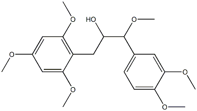 β,3,4-트리메톡시-α-[(2,4,6-트리메톡시페닐)메틸]벤젠에탄올 구조식 이미지