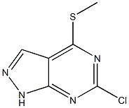 6-chloro-4-methylsulfanyl-1(2)H-pyrazolo[3,4-d]pyrimidine Structure