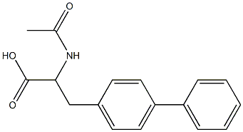 [1,1'-Biphenyl]-4-propanoic acid, α-(acetylamino)-, (±)- Structure