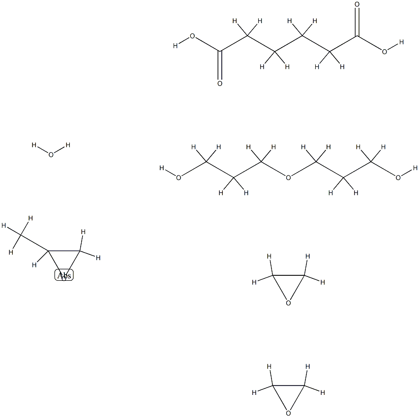 Hexanedioic acid, polymer with methyloxirane polymer with oxirane ether with oxybis[propanol] (2:1) Structure