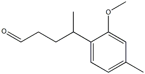 2-메톡시-γ,4-디메틸벤젠부탄알 구조식 이미지