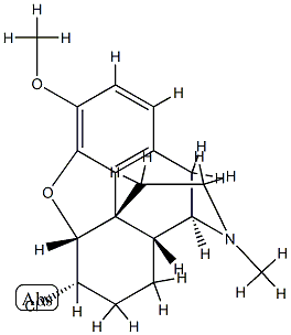 6α-클로로-4,5α-에폭시-3-메톡시-17-메틸모르피난 구조식 이미지