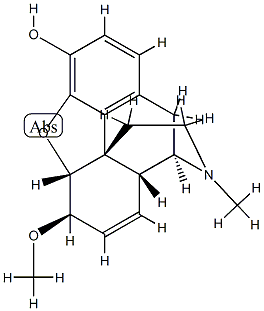 7,8-Didehydro-4,5α-epoxy-6β-methoxy-17-methylmorphinan-3-ol 구조식 이미지