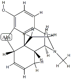 6,7-Didehydro-4,5α-epoxy-17-methylmorphinan-3-ol 구조식 이미지
