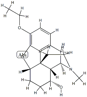 4,5α-Epoxy-3-ethoxy-17-methylmorphinan-8α-ol 구조식 이미지