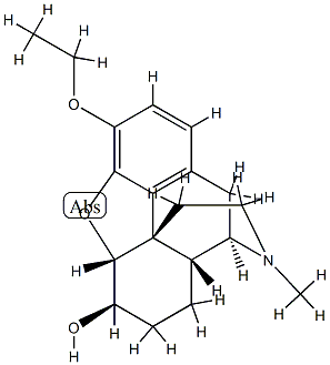 4,5α-에폭시-3-에톡시-17-메틸모르피난-6β-올 구조식 이미지