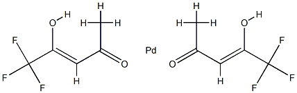 bis(1,1,1-trifluoropentane-2,4-dionato-O,O')palladium 구조식 이미지