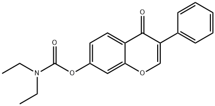 4-oxo-3-phenyl-4H-chromen-7-yl diethylcarbamate Structure