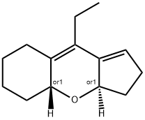 Cyclopenta[b][1]benzopyran, 9-ethyl-2,3,3a,4a,5,6,7,8-octahydro-, (3aR,4aR)-rel- (9CI) 구조식 이미지